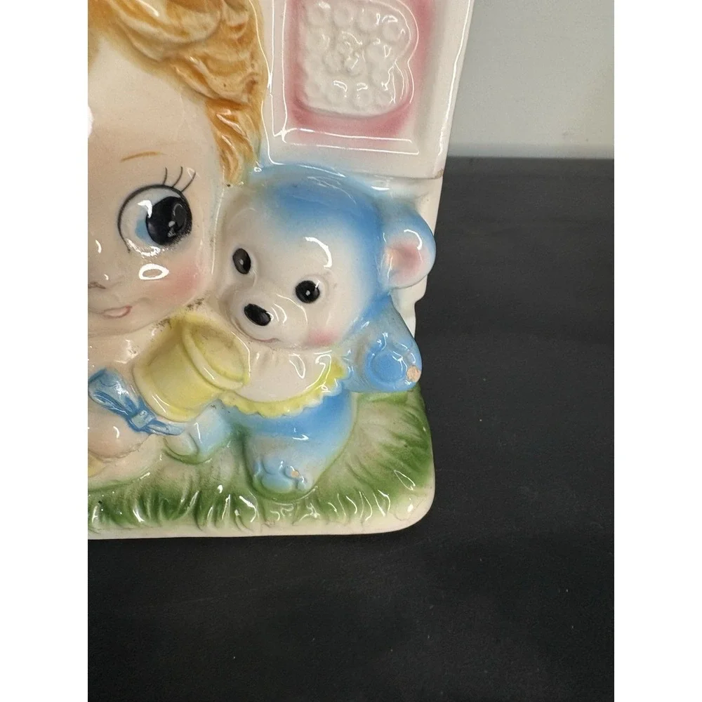 Vintage Relpo Baby Bear Nursery Japan ceramic planter 1950s or 1960s